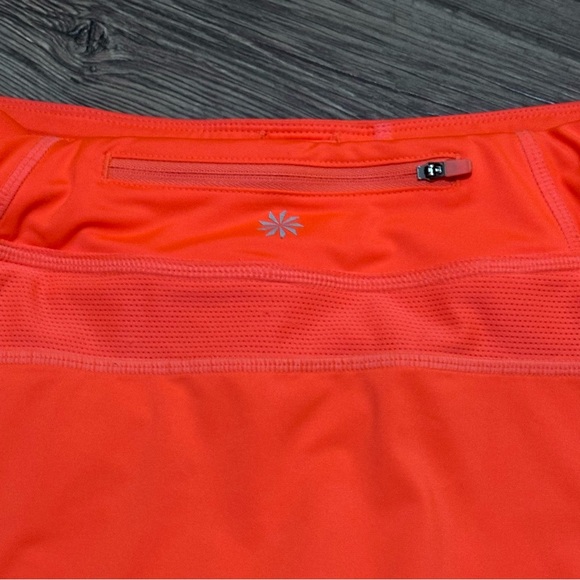 Athleta coral orange workout skirt skort women's S built in shorts - Picture 2 of 5